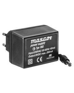 Mascot 9583 12V DC, 3W AC/DC Switch mode power supply with EU plug
