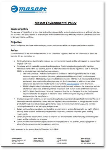 Environmental Policy